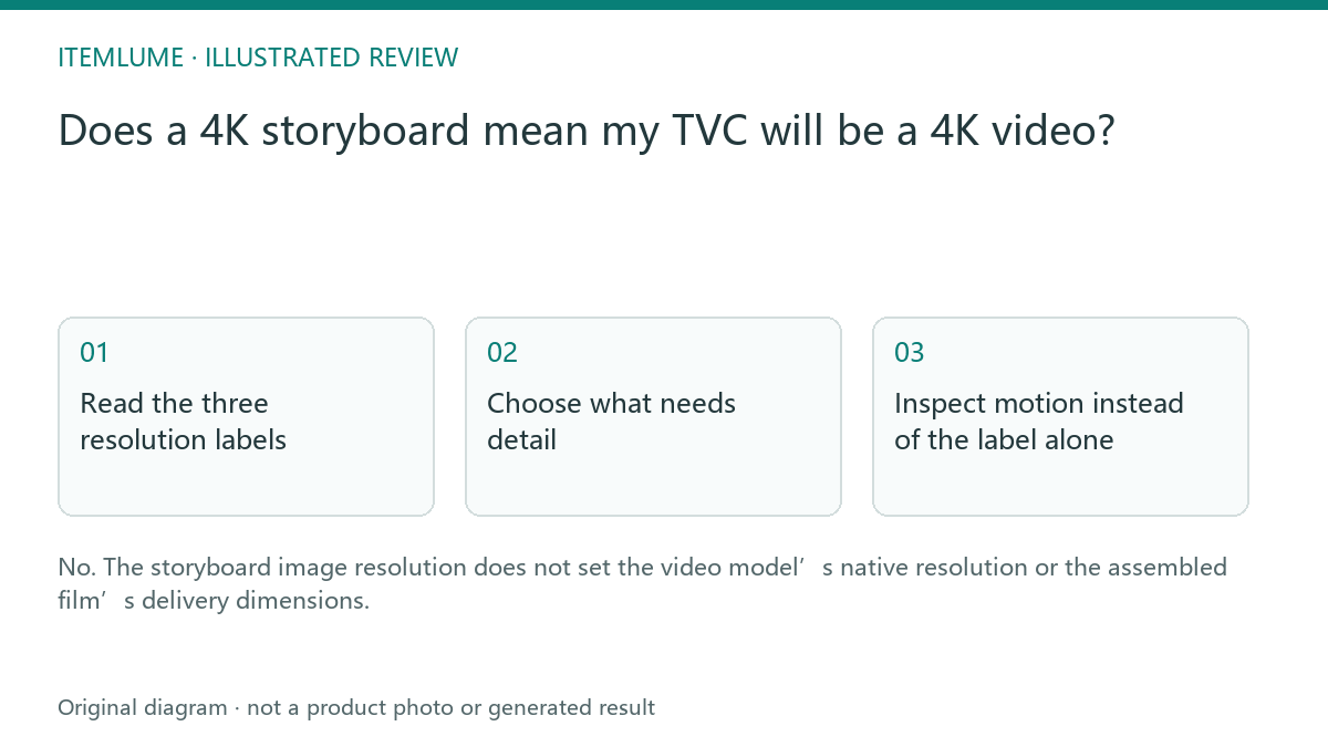 Illustrated review route: Does a 4K storyboard mean my TVC will be a 4K video?