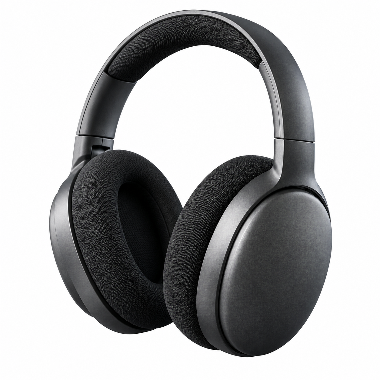 Actual generated headphone image with a near-white textured background