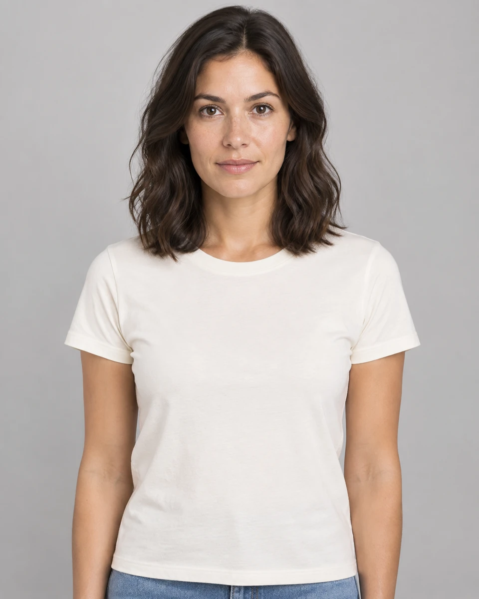 Fictional adult model reference used to illustrate identity review