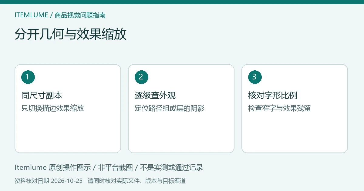 三步核对图:同尺寸副本;逐级查外观;核对字形比例。