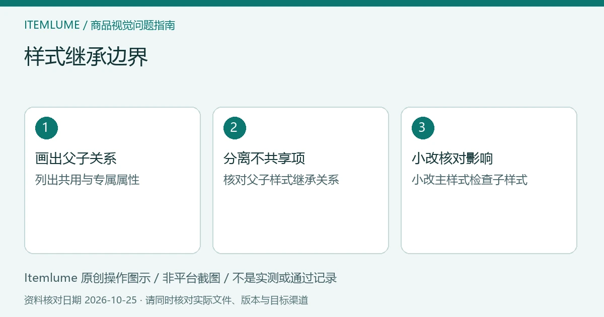 三步核对图：画出父子关系；分离不共享项；小改核对影响。