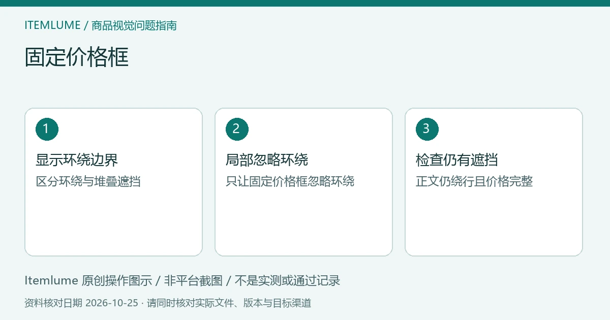 三步核对图：显示环绕边界；局部忽略环绕；检查仍有遮挡。